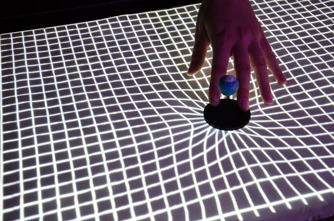 Gravitation of earth on tangible table
