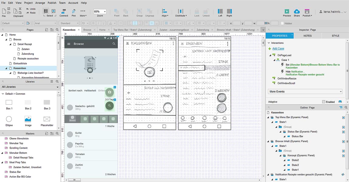 App development with Axure