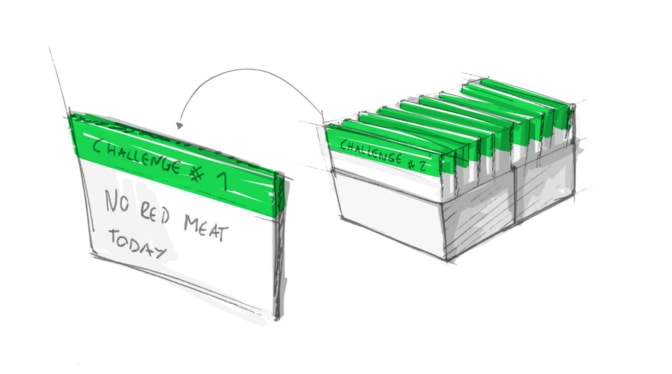 Early sketch concept cards